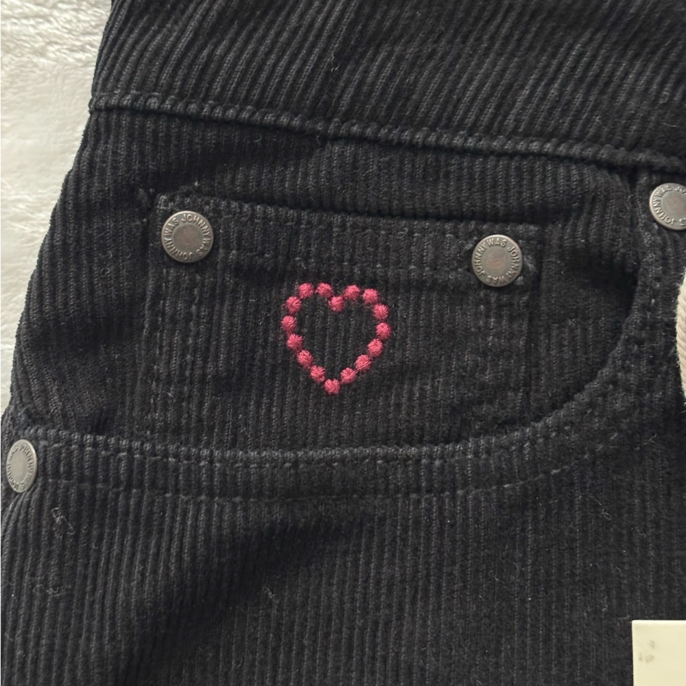 JOHNNY WAS Suki Wide Leg High Rise Black Corduroy Jeans--NWT--31 - Picture 5 of 16
